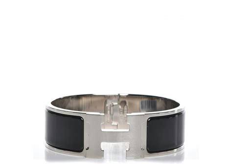 hermes silver tone clic clac|hermes enamel h bracelet size.